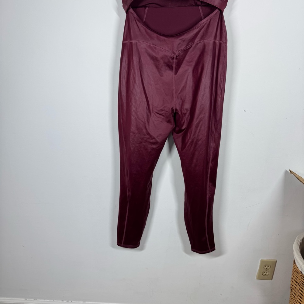 Fabletics Jumpsuit Motion365+ Shine Jumpsuit Burgundy - Picture 8 of 12